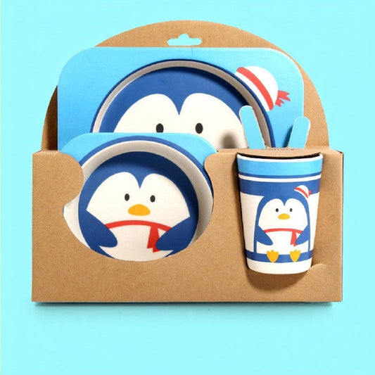 Vaisselle Bébé BambooKid Pingouin - Bébé Royaume